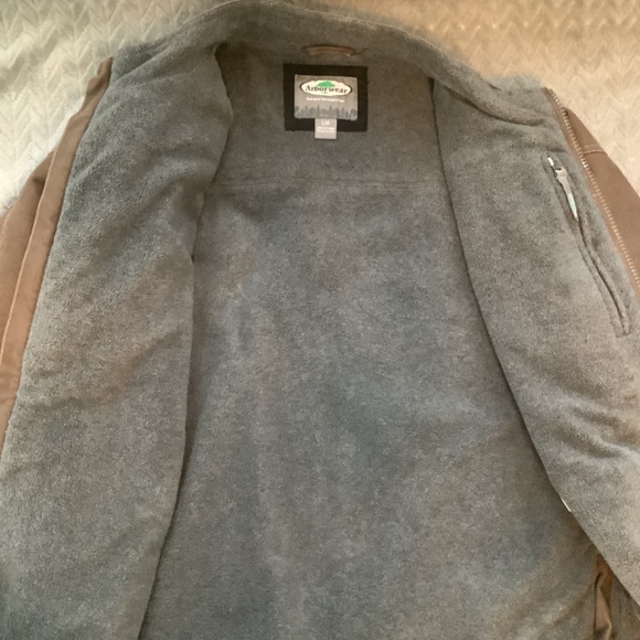 Arborwear Men's Large Canvas Work Jacket Fleece Lined Brown - Picture 11 of 14